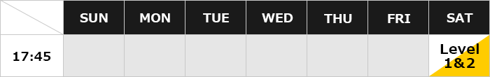 Osaka NAS Studio Class Schedule